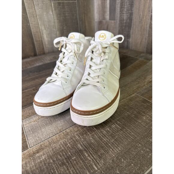 Michael‎ Kors Chapman Mid Sneakers White Size 6m Women’s - Picture 1 of 10